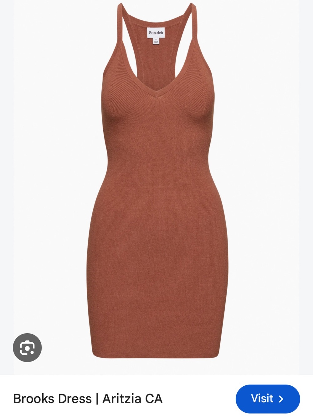 Aritzia Brooks Mini Tank Dress in Brown☀️🤎